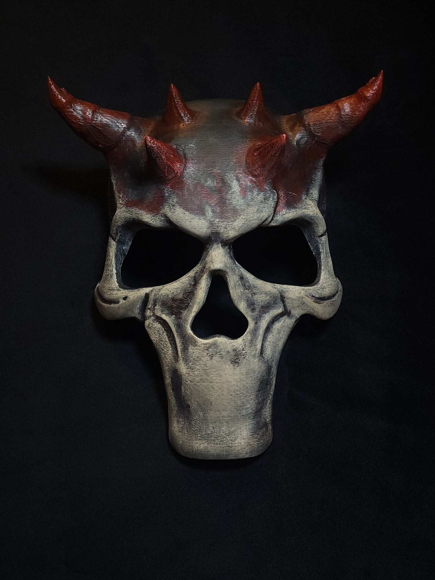 Reaper Mask Painted Red facing forwards