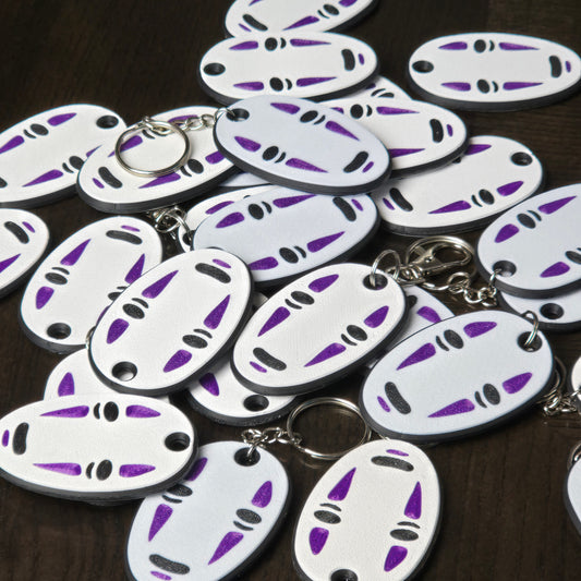 No-Face Keychain – Kaonashi Double-Sided Charm 🔑👻