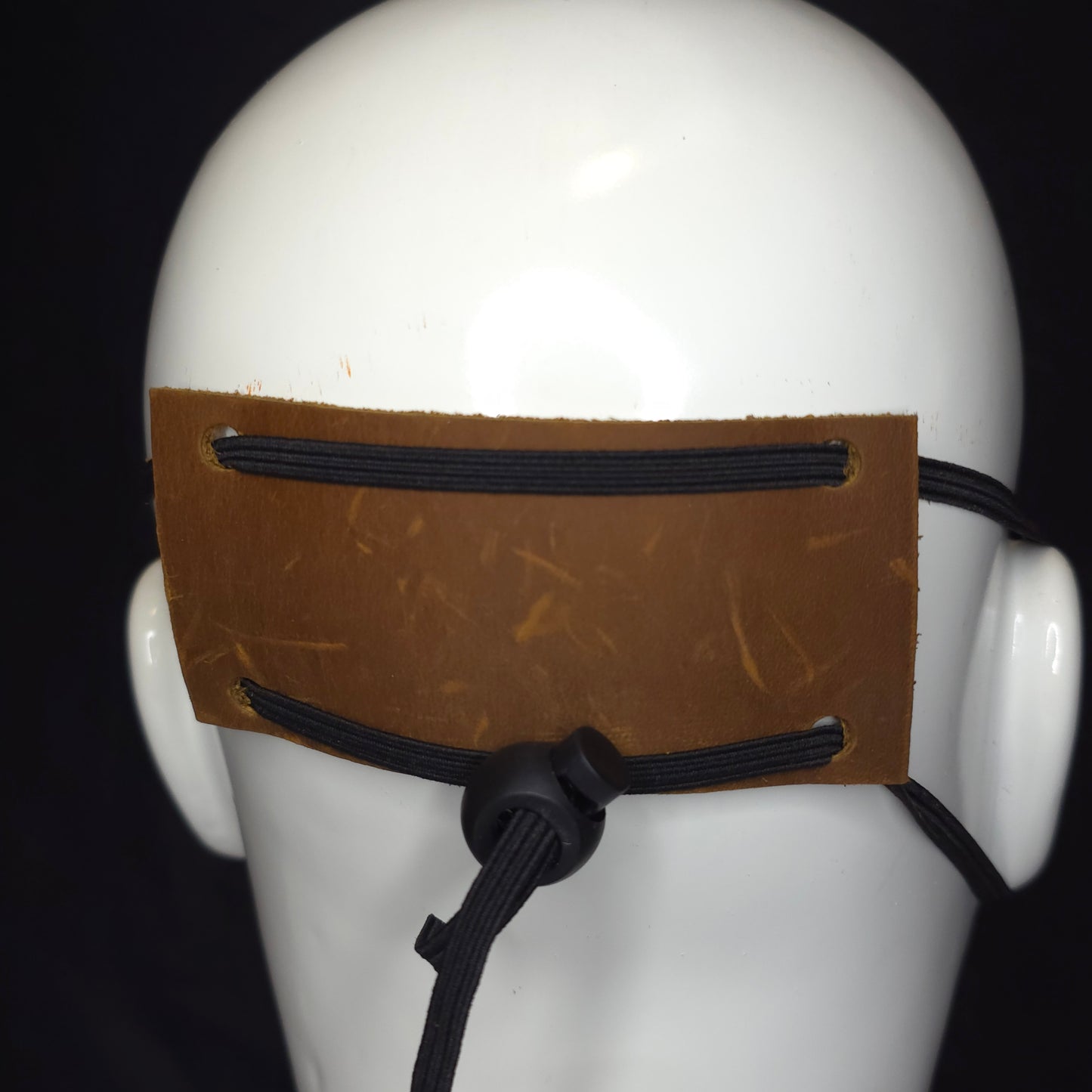 Half Oni Mask interior view showing straps and wearable fit