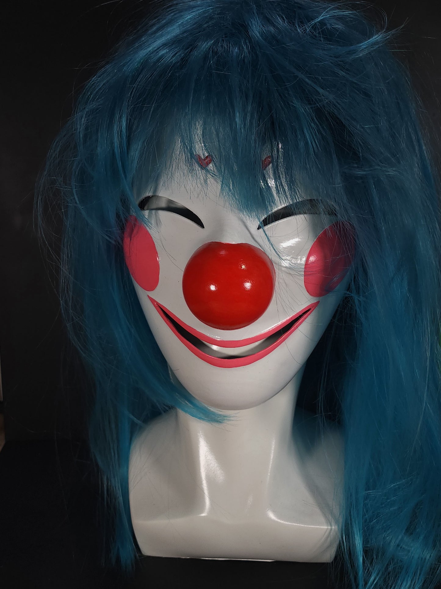 Clown Mask Roblox with wig, side view