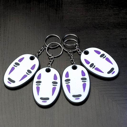 No-Face Keychain – Kaonashi Double-Sided Charm 🔑👻