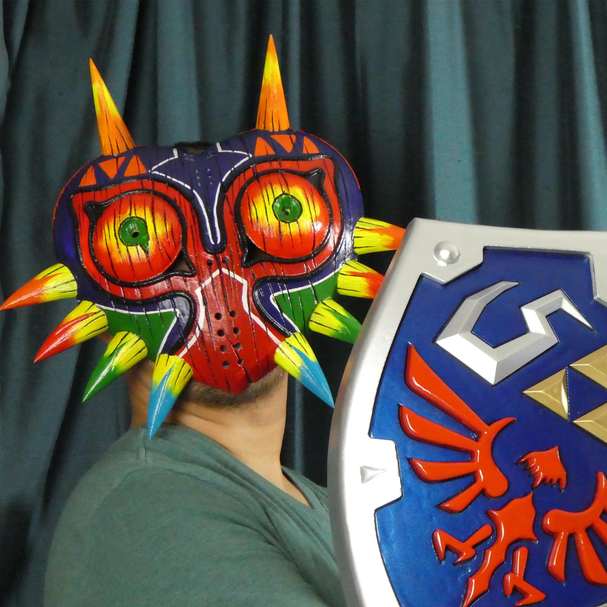 Wearable Majora’s Mask with Hyrule Shield