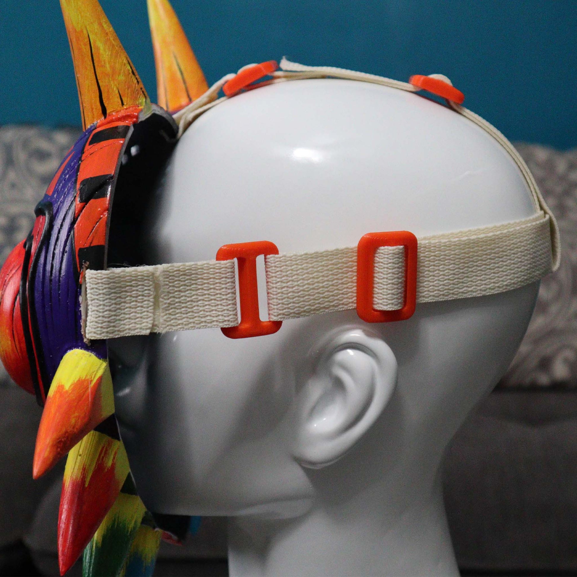 Majora’s Mask side view with straps