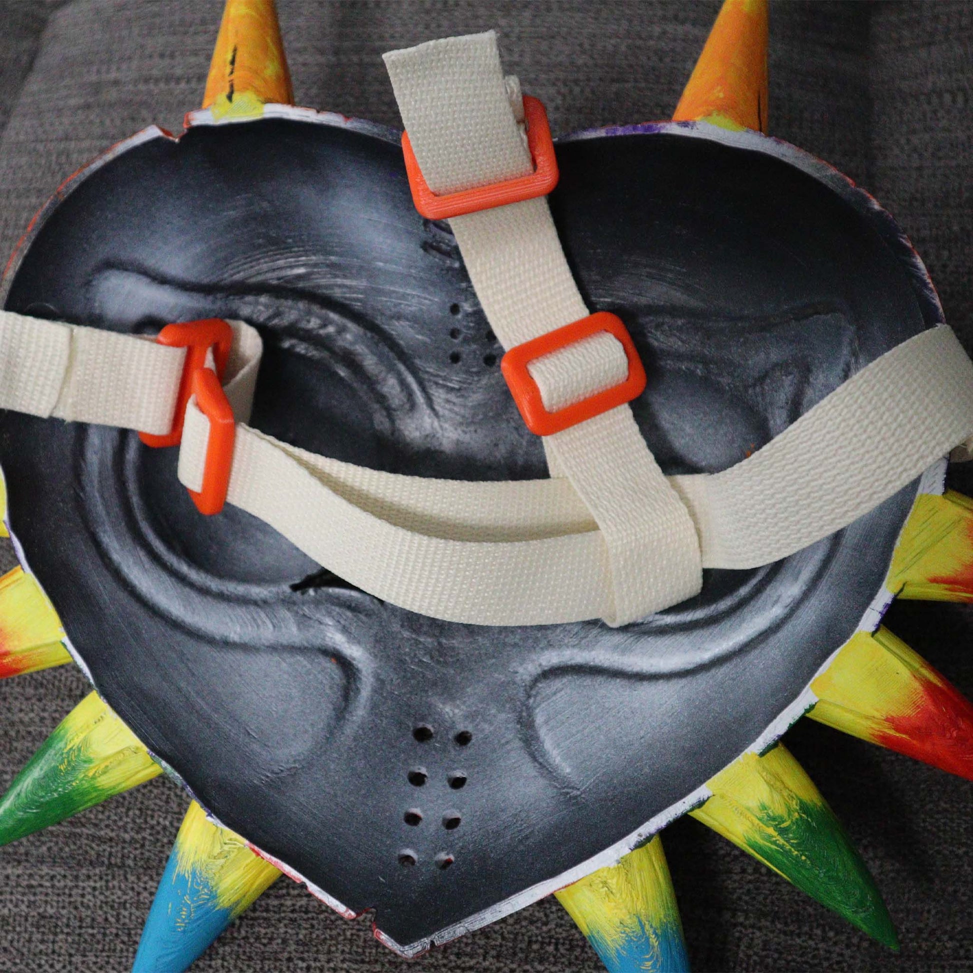 Majora’s Mask back view with straps