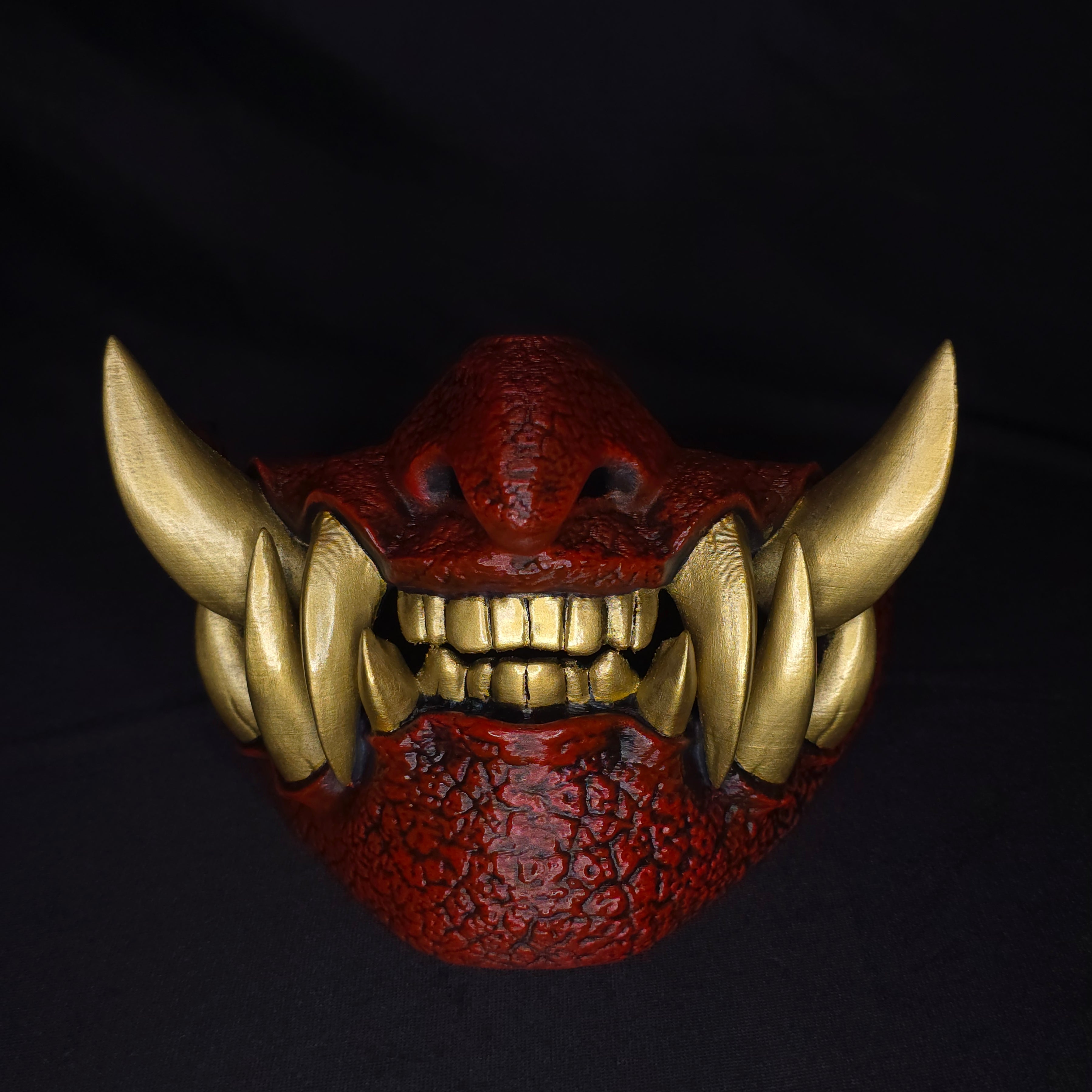 Oni Mask – Half Oni Japanese Demon Mask – SPAWN3D
