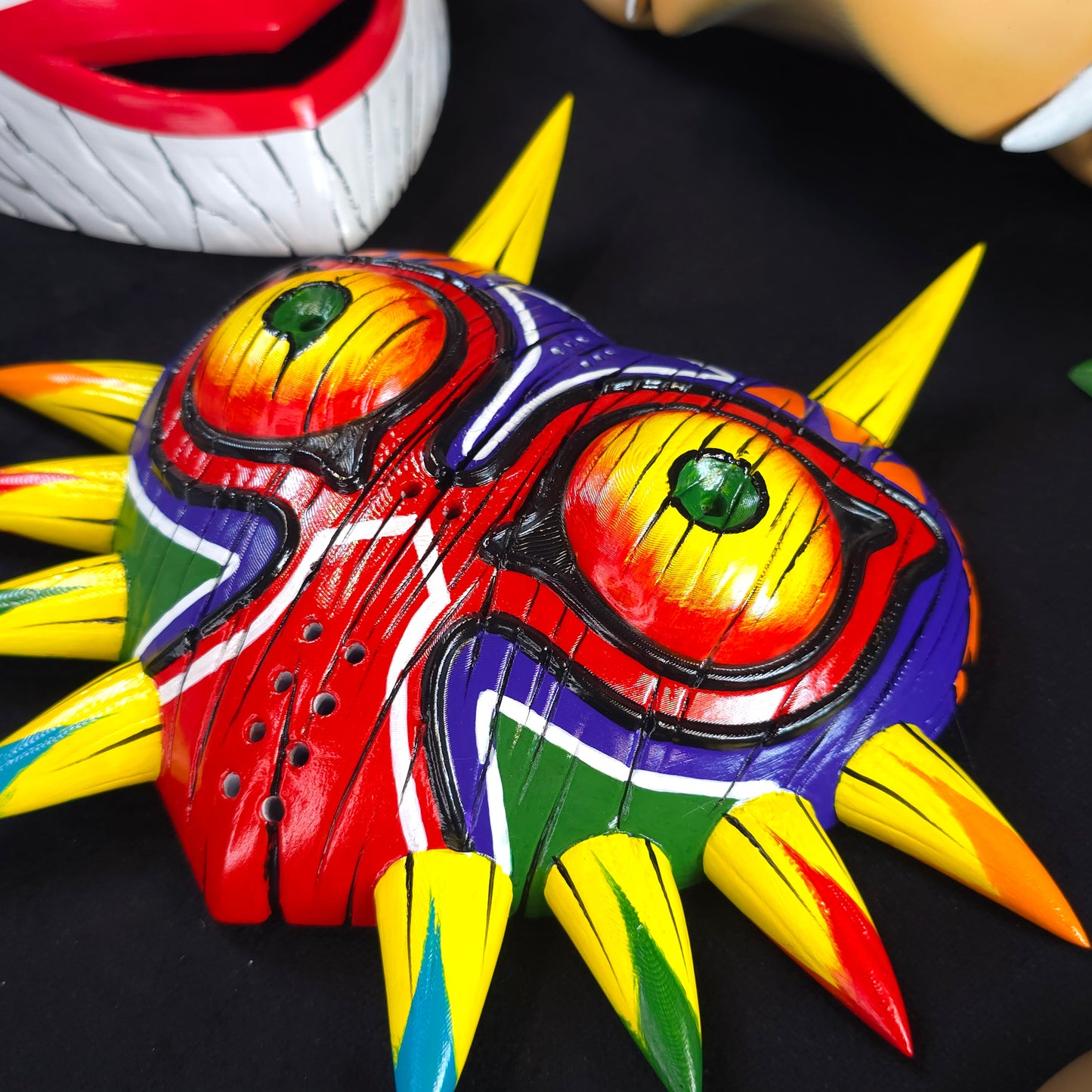 Majora's Mask colorful wall art from Legend of Zelda with intricate detailing