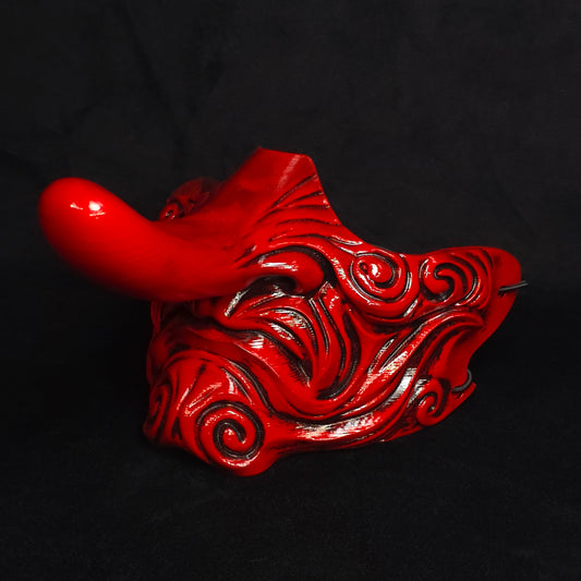 Half Tengu Japanese Mask – Traditional Yokai Cosplay Mask