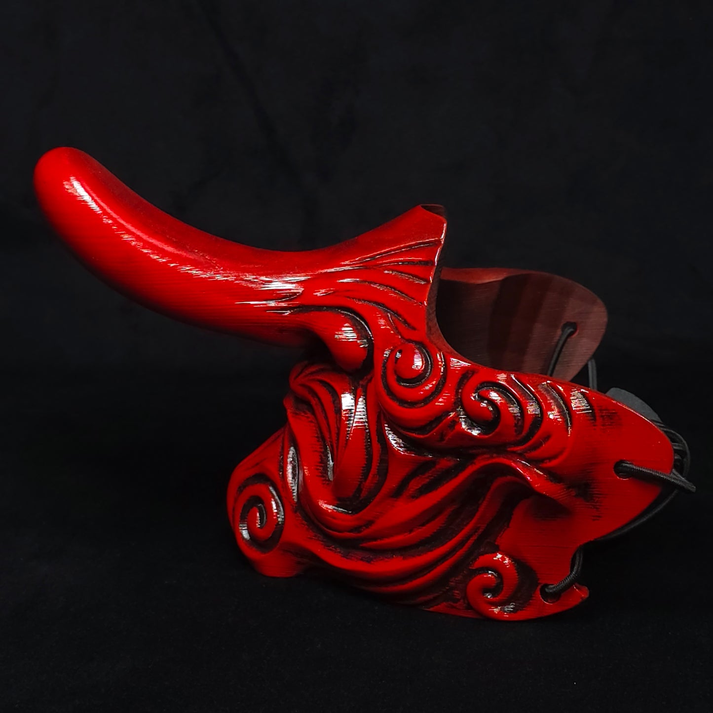 Half Tengu Japanese Mask – Traditional Yokai Cosplay Mask