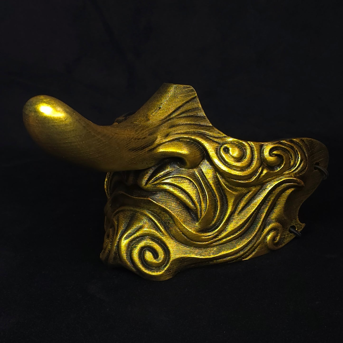 Half Tengu Japanese Mask – Traditional Yokai Cosplay Mask