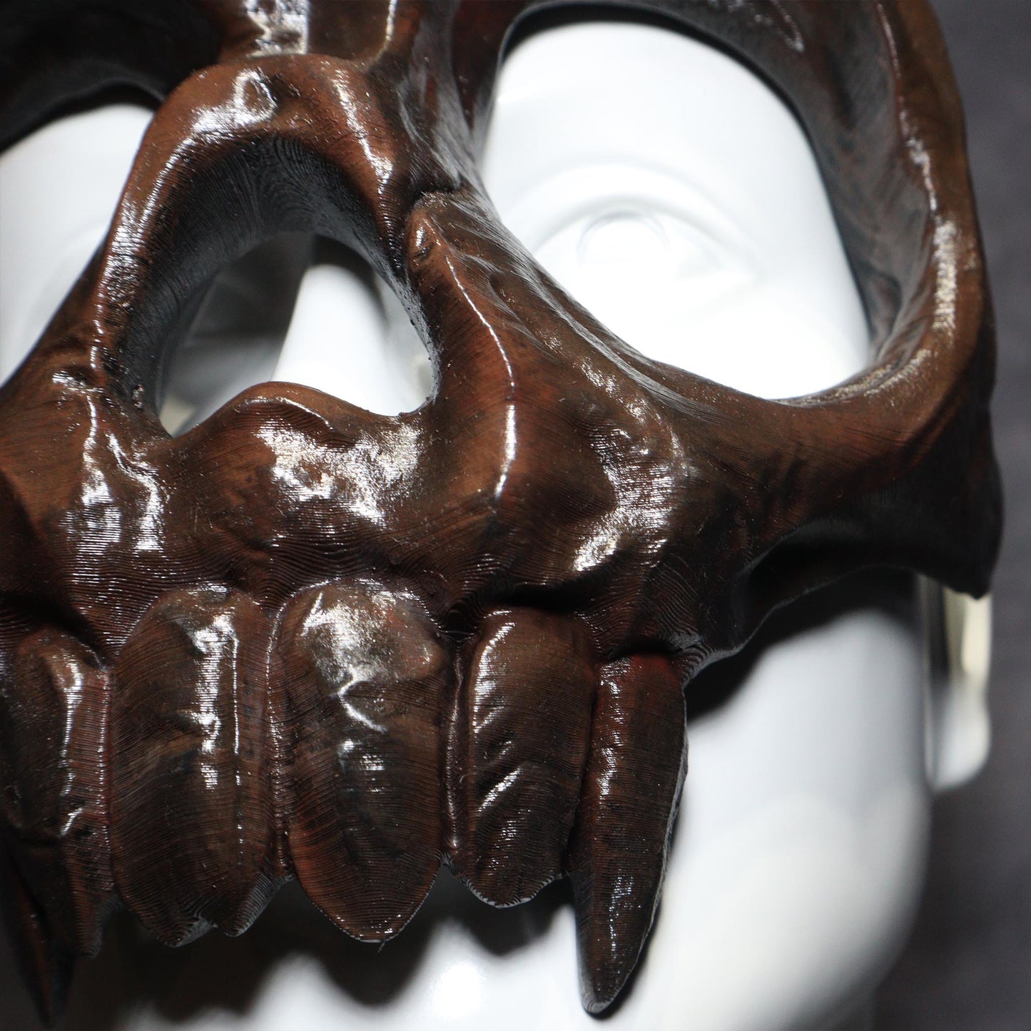 Vampire Skull Mask | Brown Red